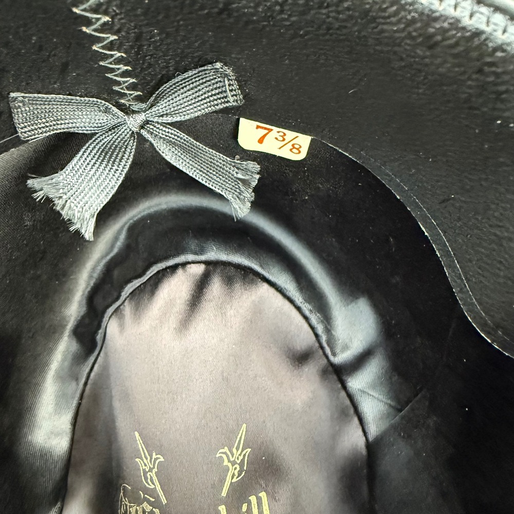 Churchill Ltd Brown Fedora Hat with Rope Band &‎ Feather Accent Size 7 3/8 - Picture 8 of 10